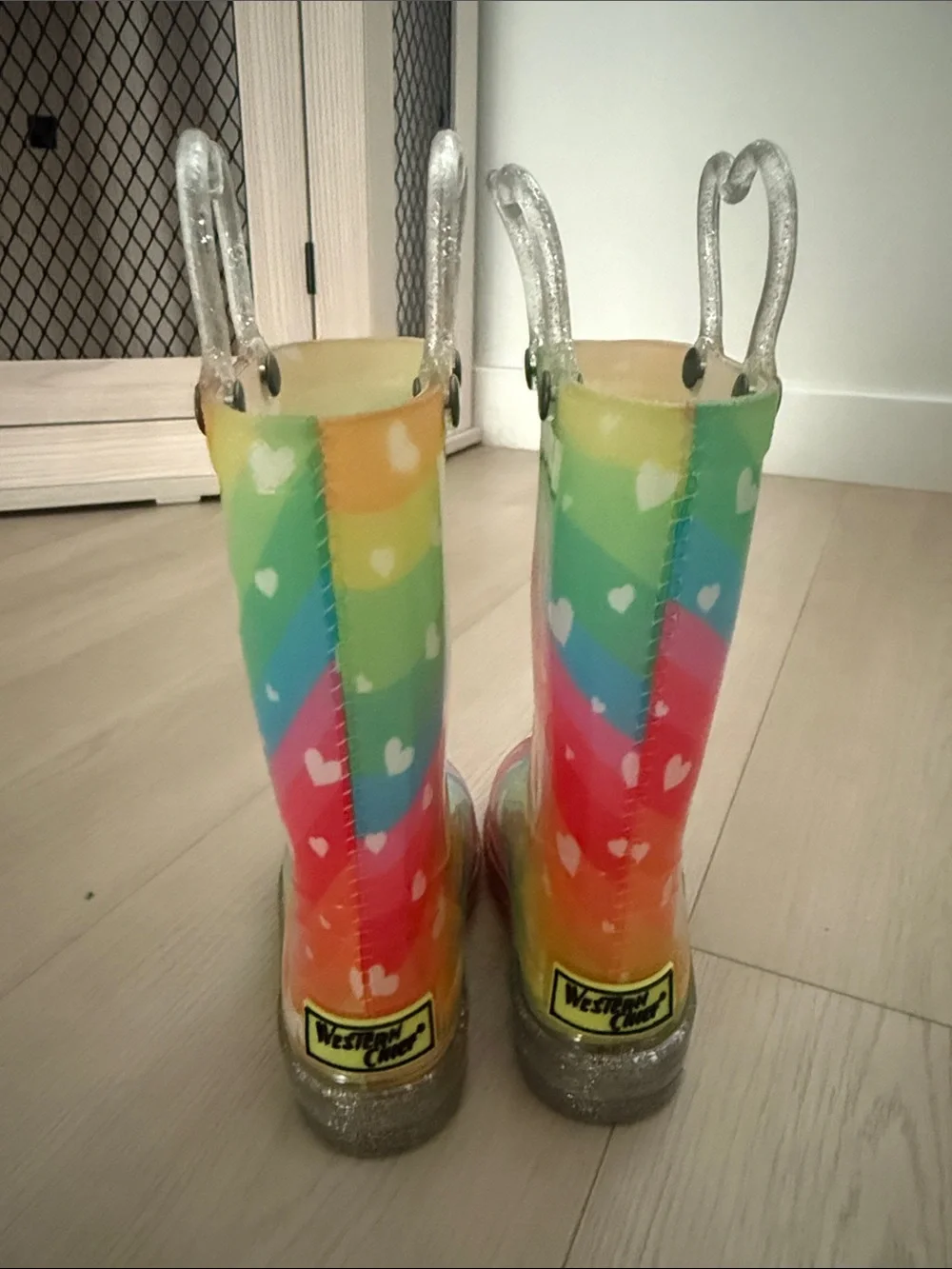 Western Chief Kids Rainbow Heart Rain Boots - Multicolor